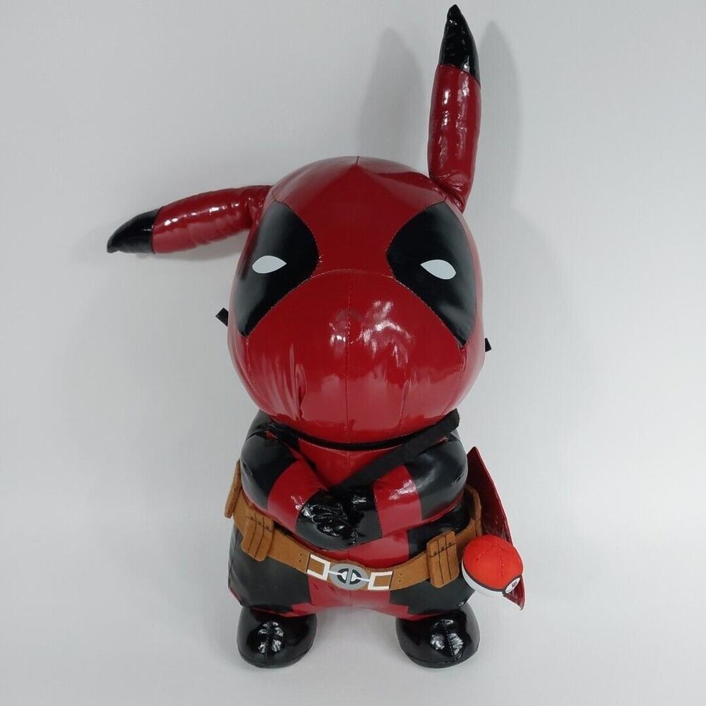 Pokemon Deadpool Pikachu Plush Toy 17‎ Inches Tall